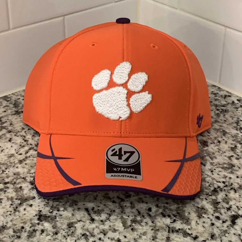 '47 Brand Clemson Tigers NCAA MVP Orange Purple Adjustable Hat Cap OSFM
